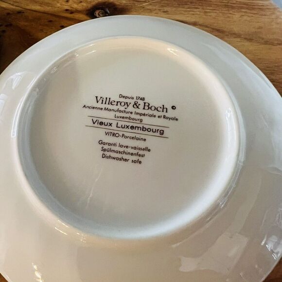 4 Villeroy & Boch Vieux Luxembourg Blue Floral Porcelain...